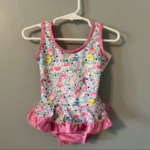 NWT  Happy Baby Girl’s Swimsuit Size 18 mo Pink Mermaid Design
